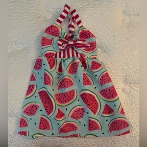 Baby girl dress. Watermelon. Used for first birthday. Worn once. Size 18 months.